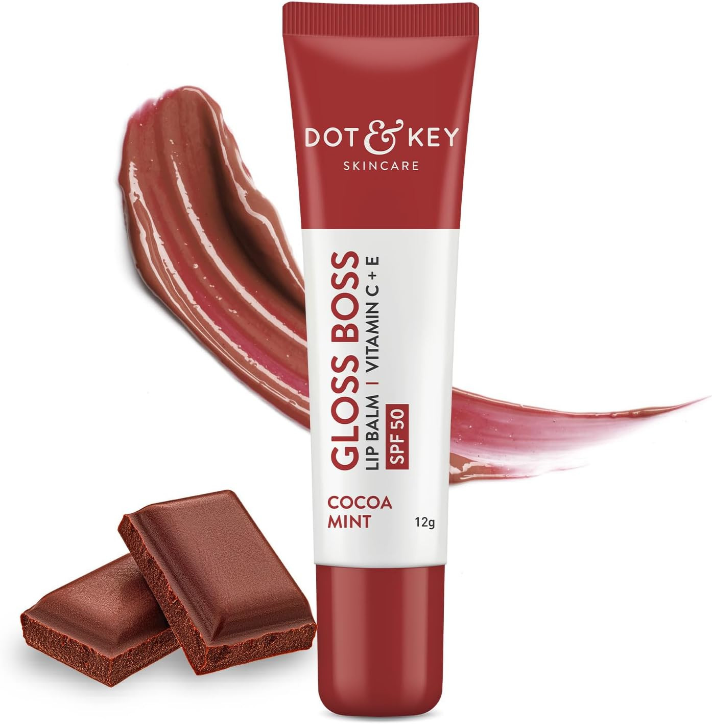 Dot & Key Gloss Boss Vitamin C + E Lip Balm With SPF 50 Cocoa Mint
