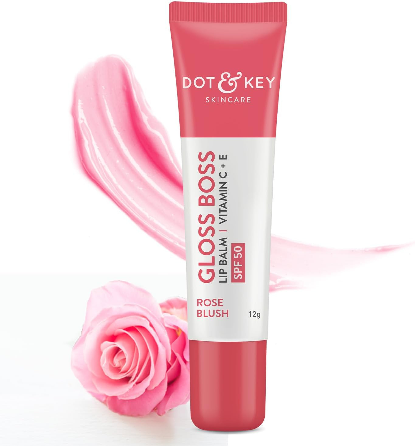 Dot & Key Gloss Boss Vitamin C + E Lip Balm With SPF 50 Rose Blush