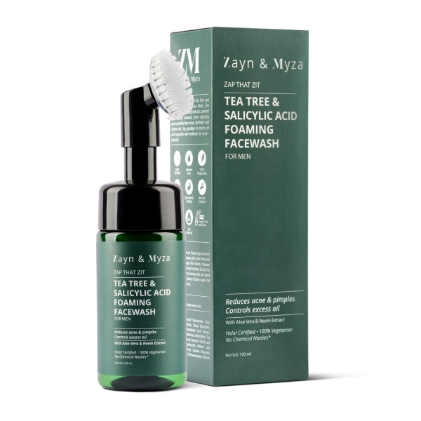 Zayn & Myza Tea Tree & Salicylic Acid Foaming Face Wash - For Men